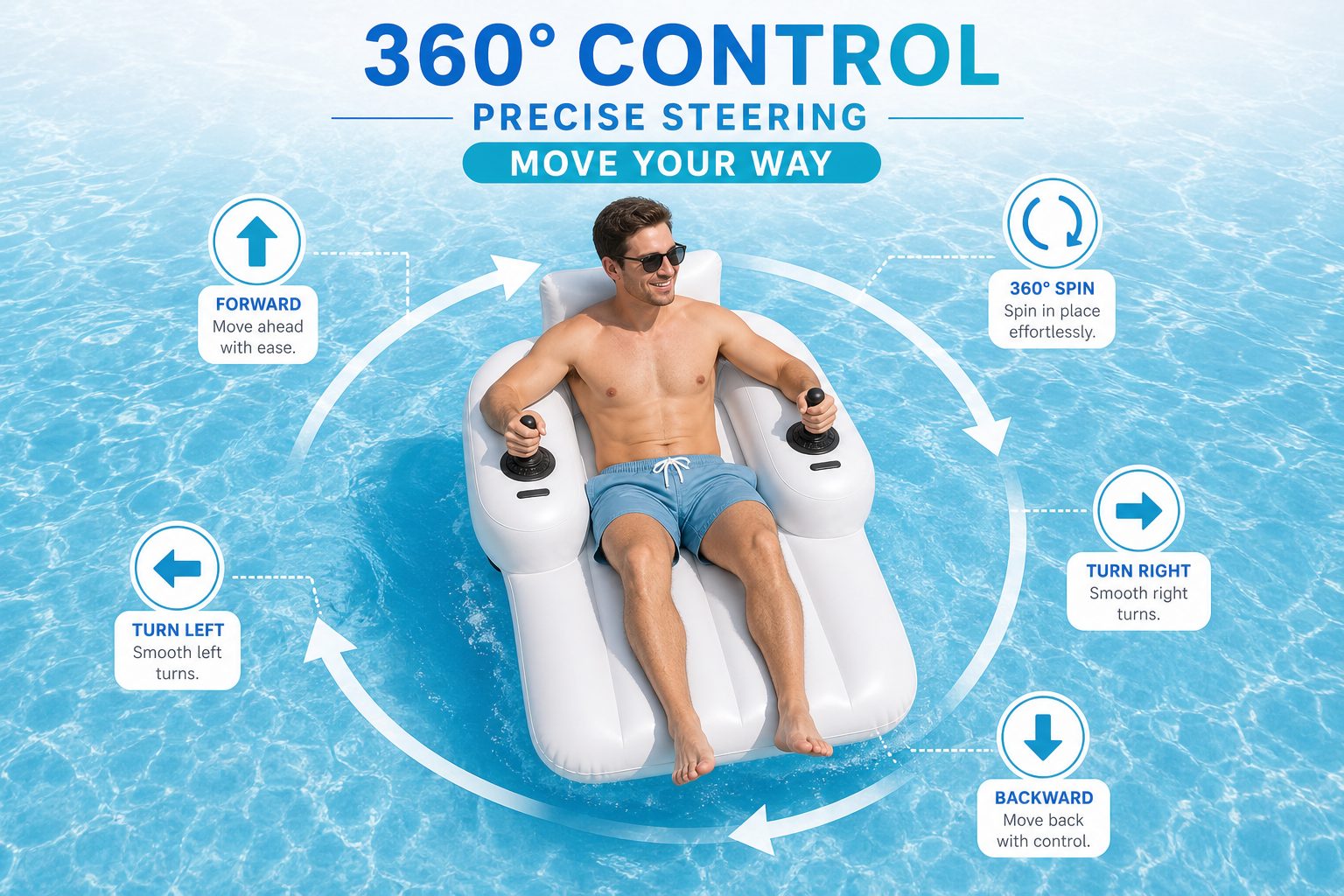 Motorized Pool Float for Adults detail image