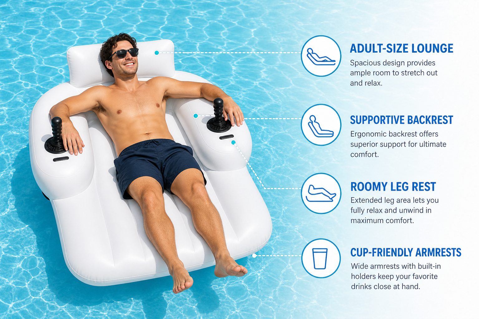 Motorized Pool Float for Adults detail image