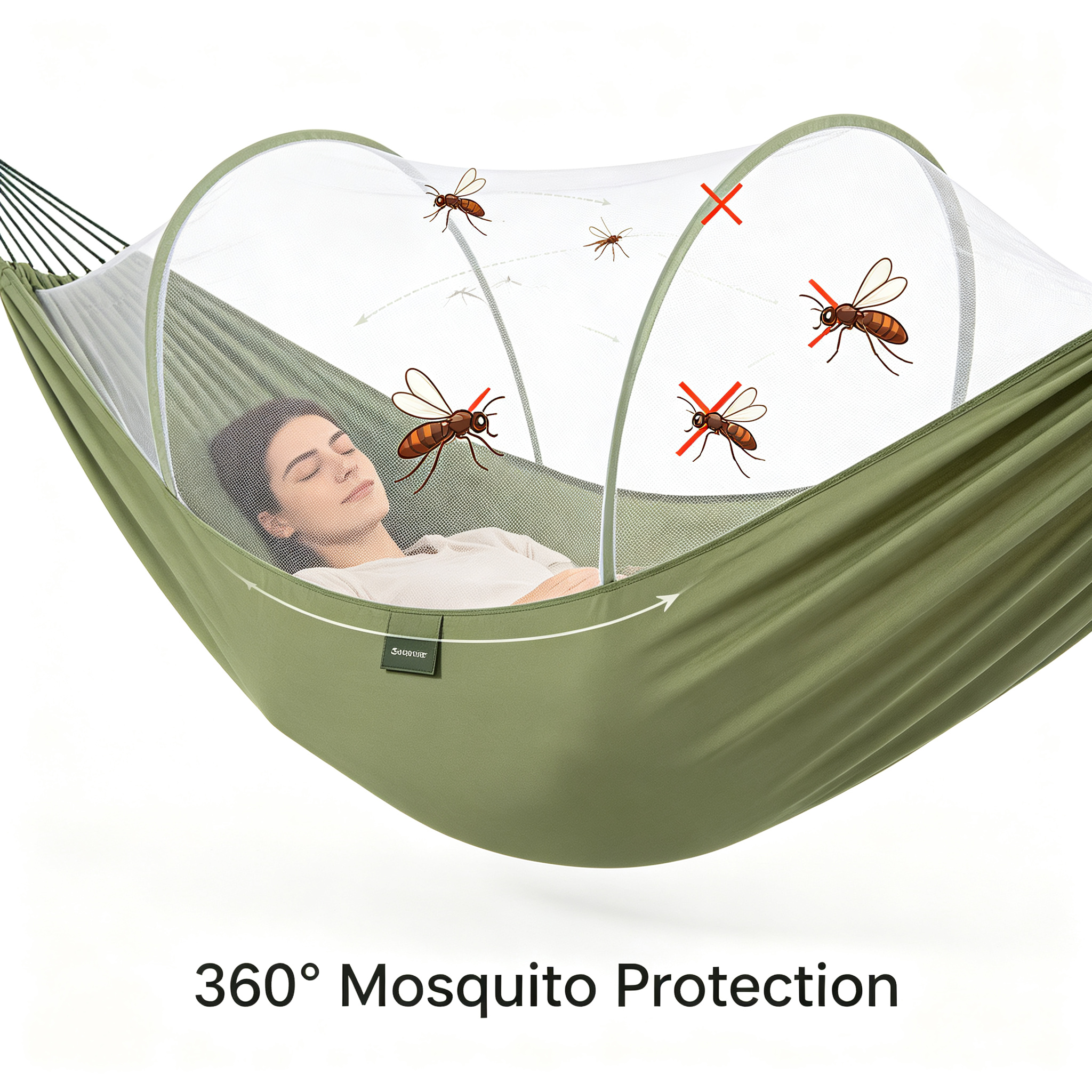 11ft Camping Hammock with Mosquito Net