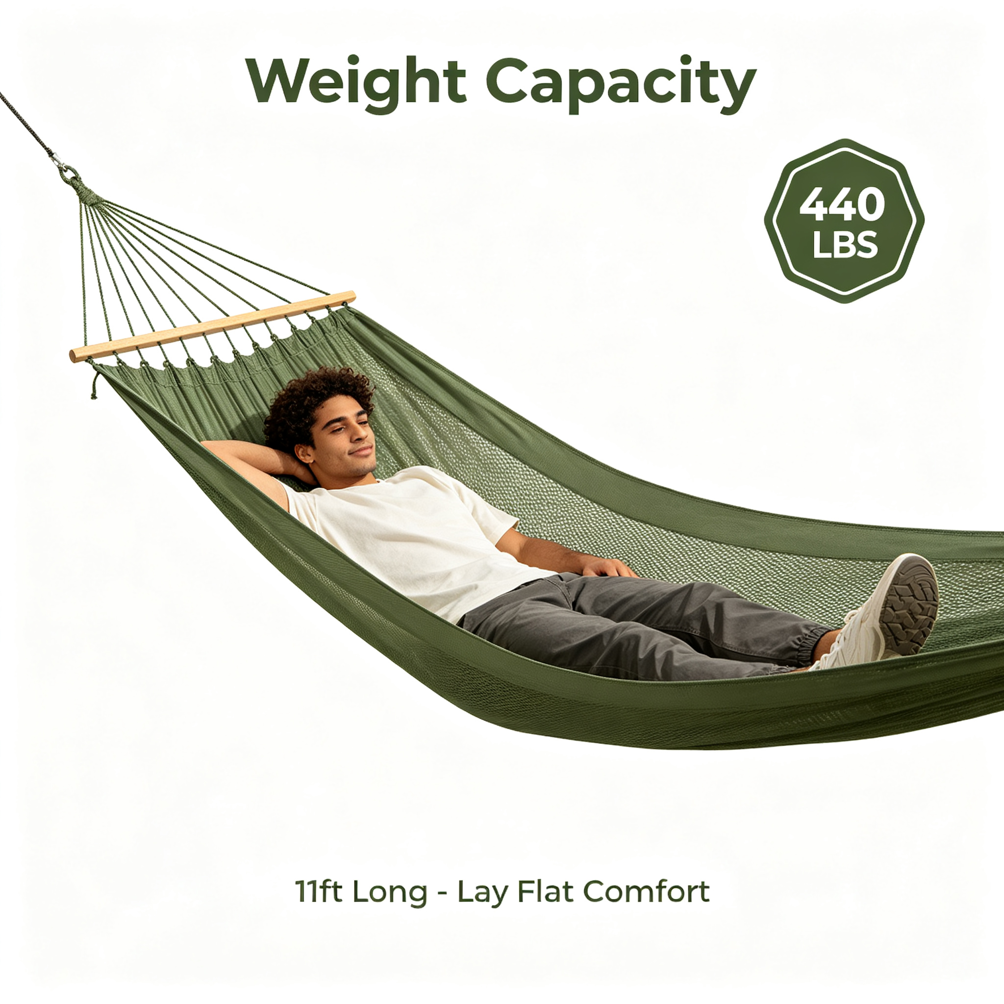 11ft Camping Hammock with Mosquito Net