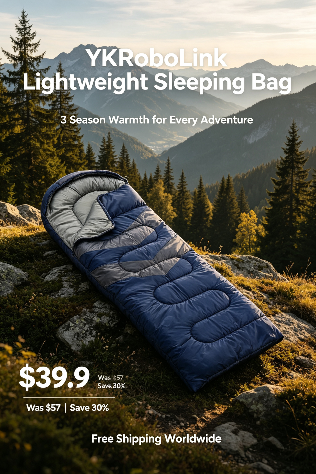 3 Season Lightweight Envelope Sleeping Bag