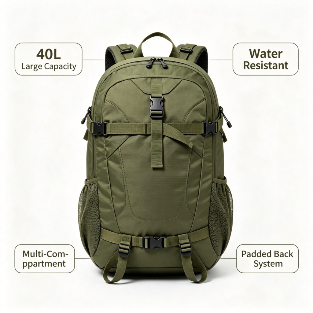 40L Outdoor Hiking Backpack