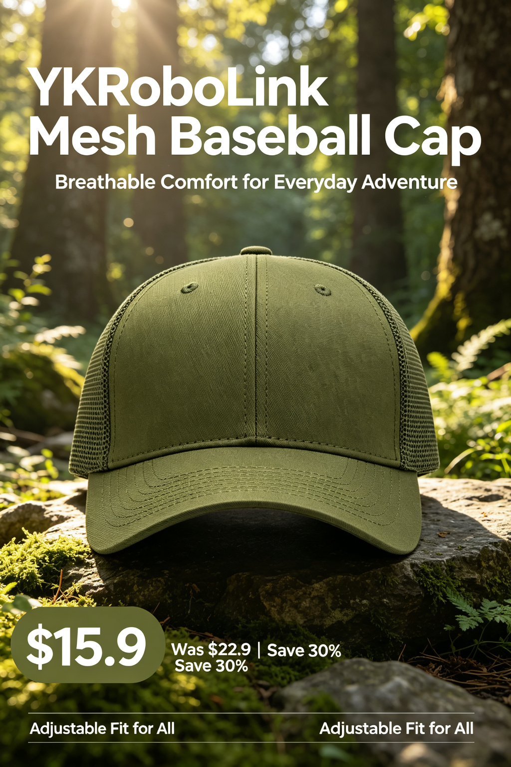 Breathable Mesh Back Baseball Cap
