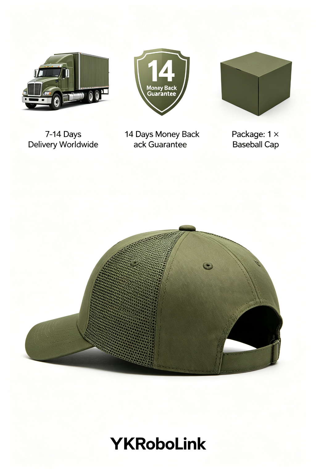 Breathable Mesh Back Baseball Cap