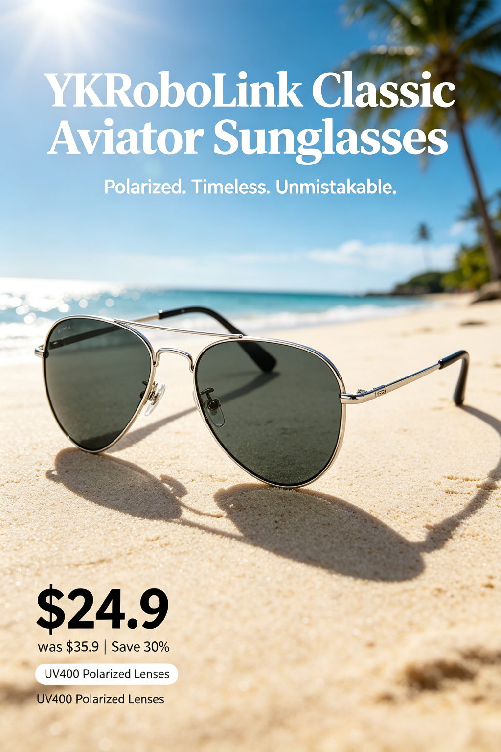 Classic Aviator Polarized Sunglasses