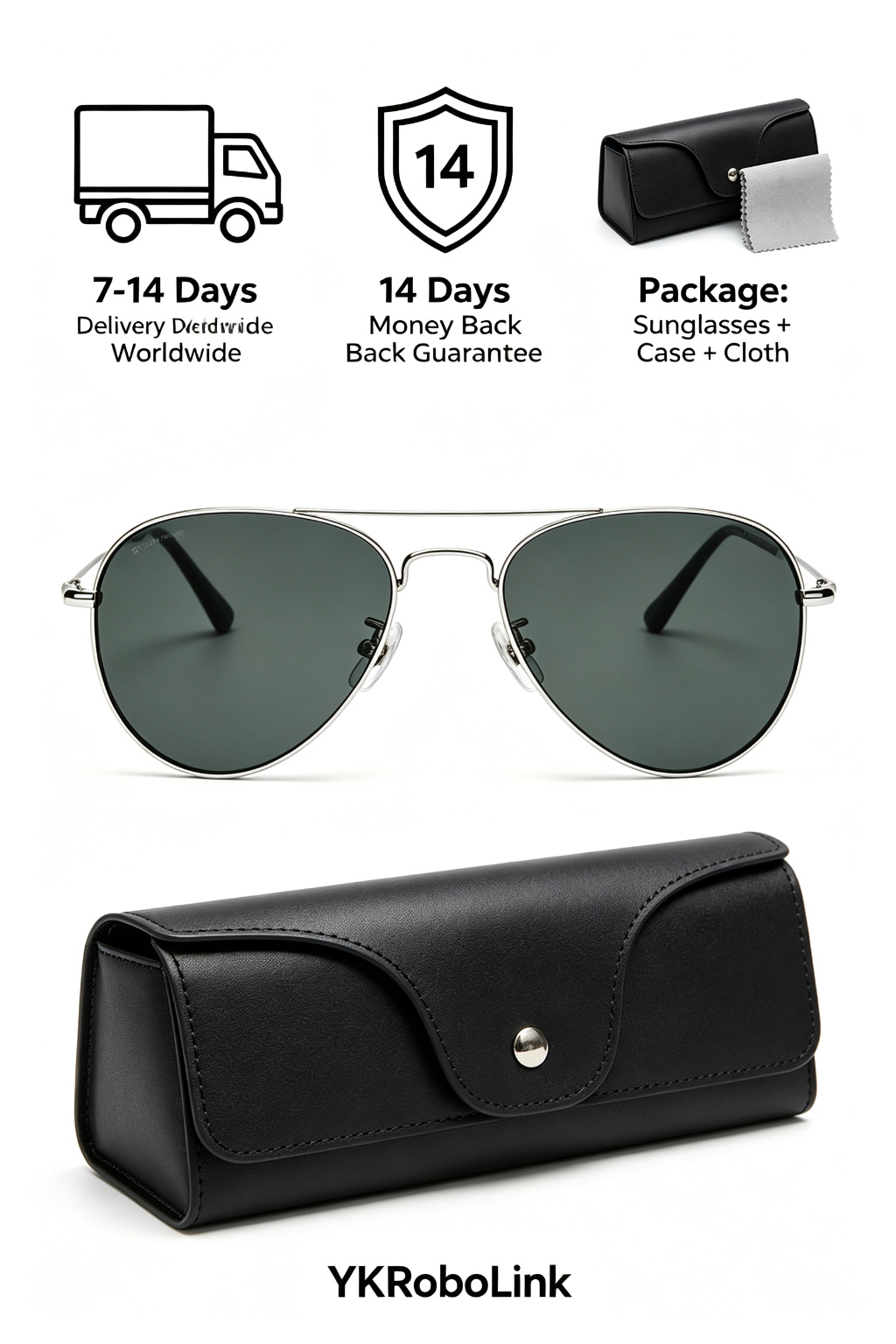 Classic Aviator Polarized Sunglasses