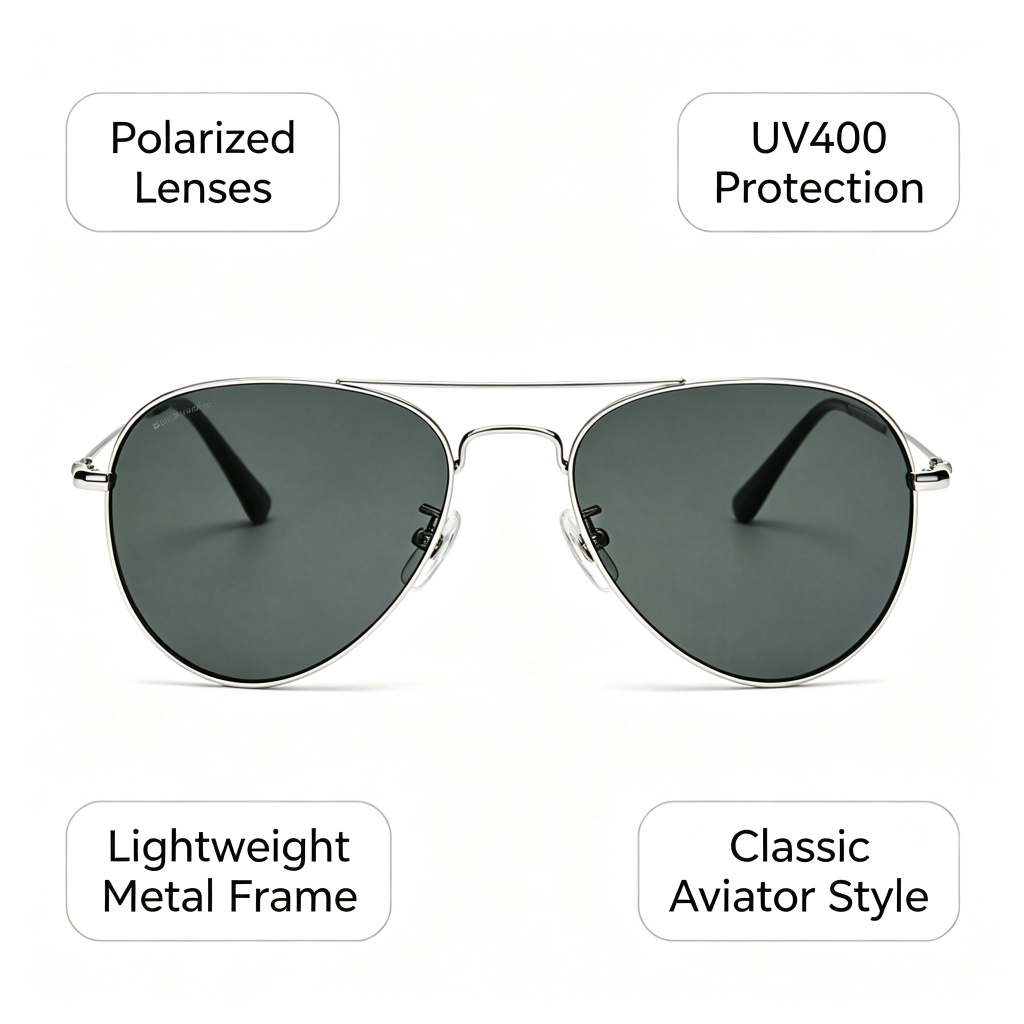 Classic Aviator Polarized Sunglasses