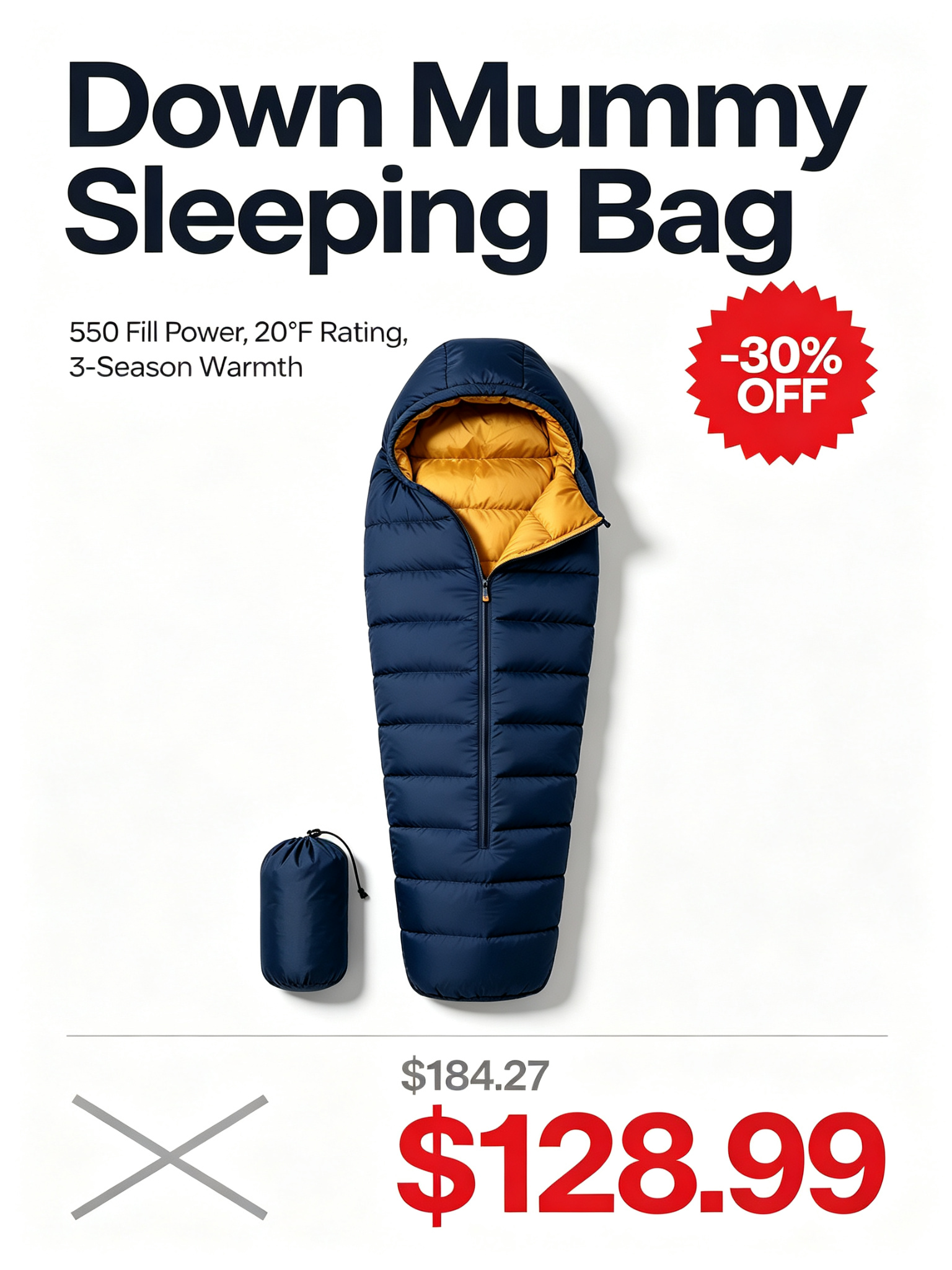 Cosmic 20 Down Mummy Sleeping Bag