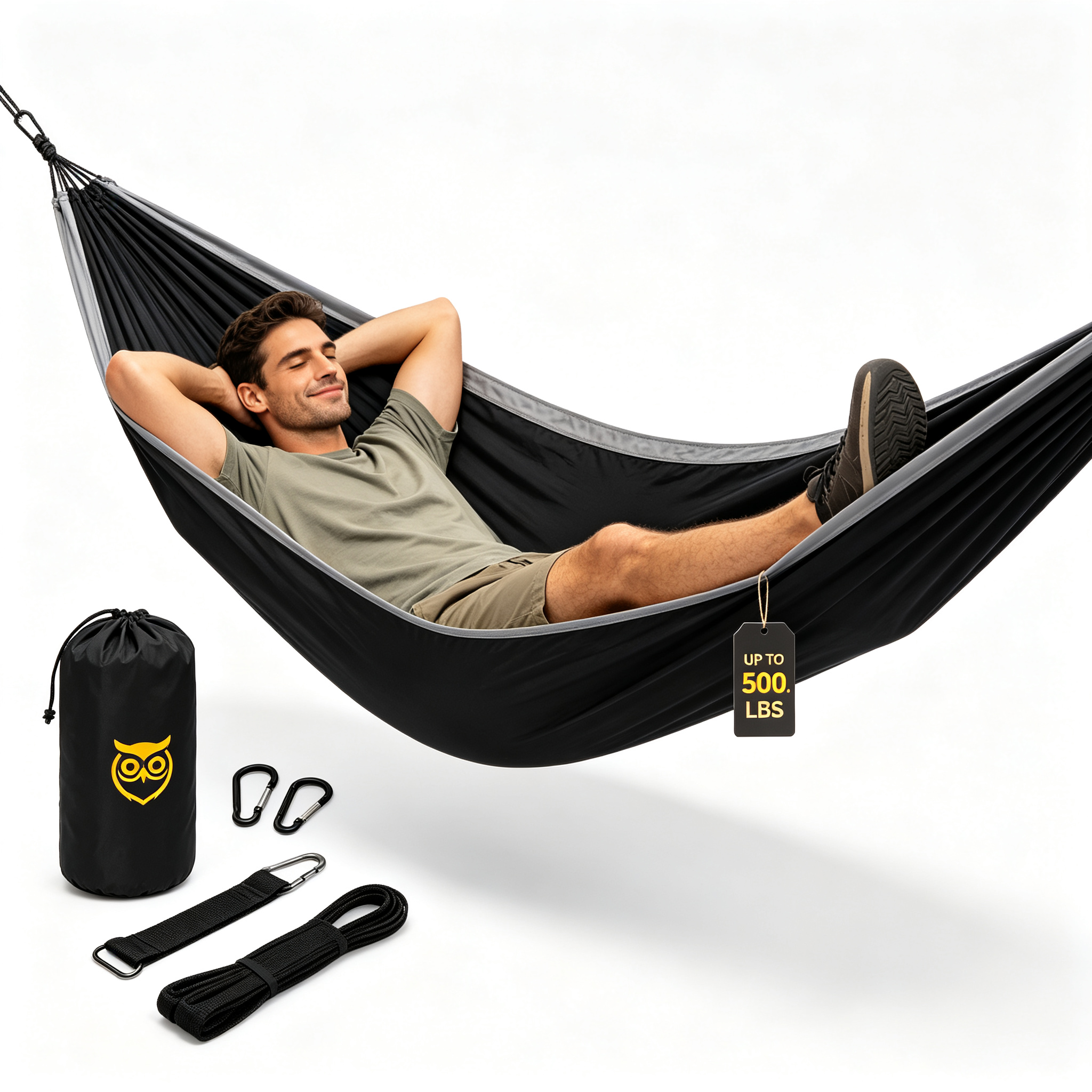 Double Camping Hammock with Tree Straps