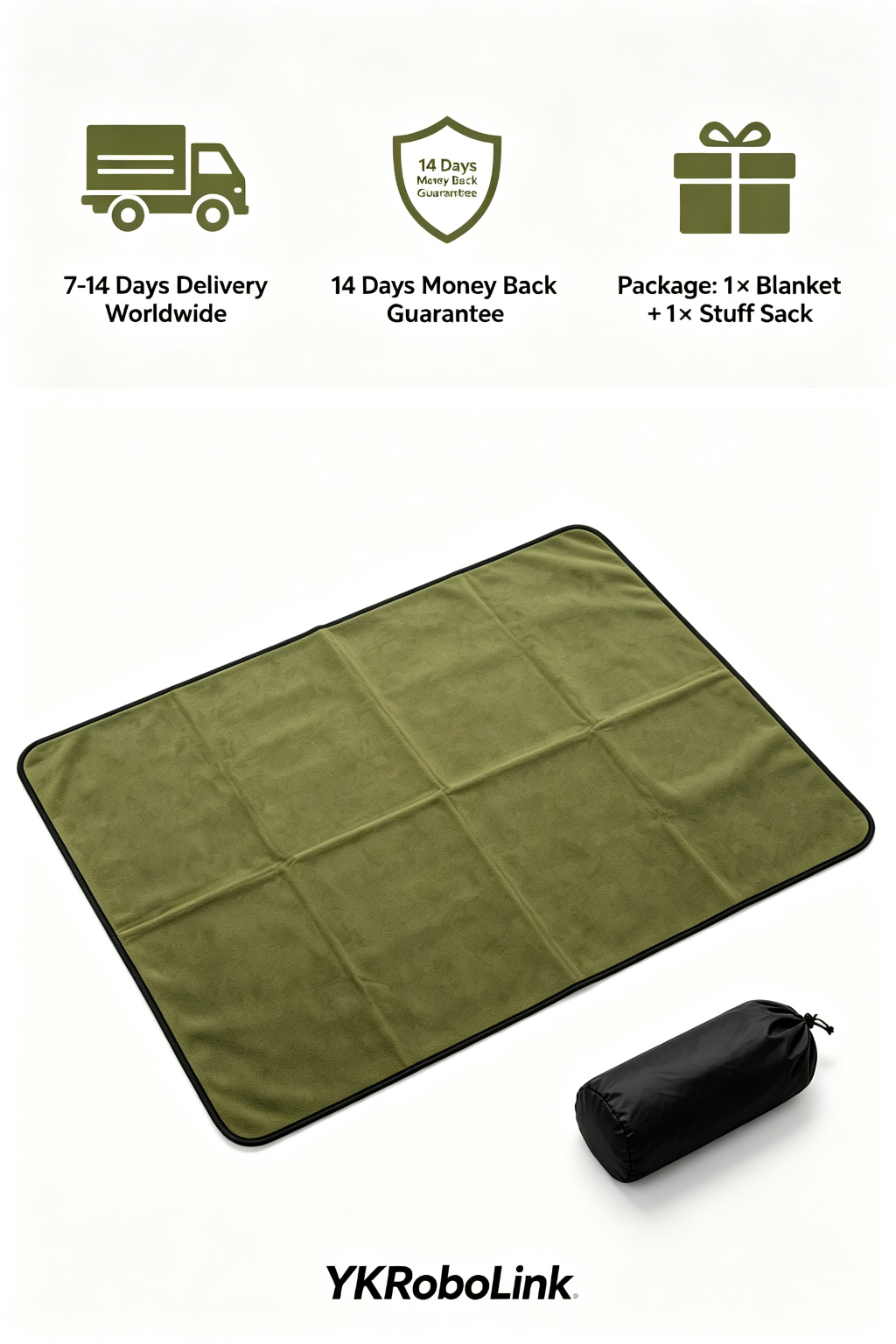 Double-Sided Polar Fleece Blanket (Water Resistant)
