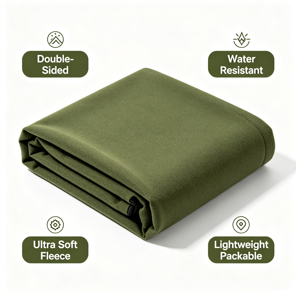 Double-Sided Polar Fleece Blanket (Water Resistant)