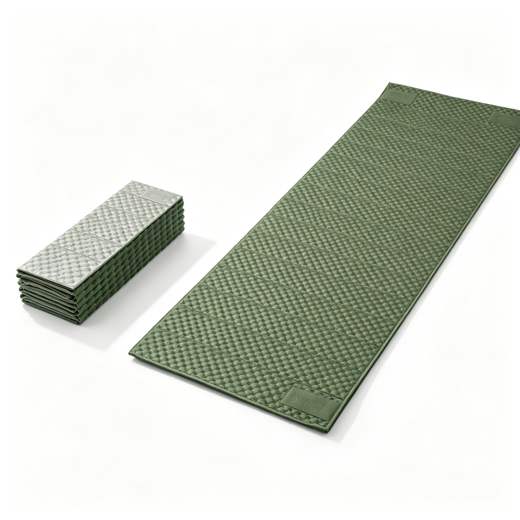 Egg Crate Foam Sleeping Pad with Thermal Reflective Layer