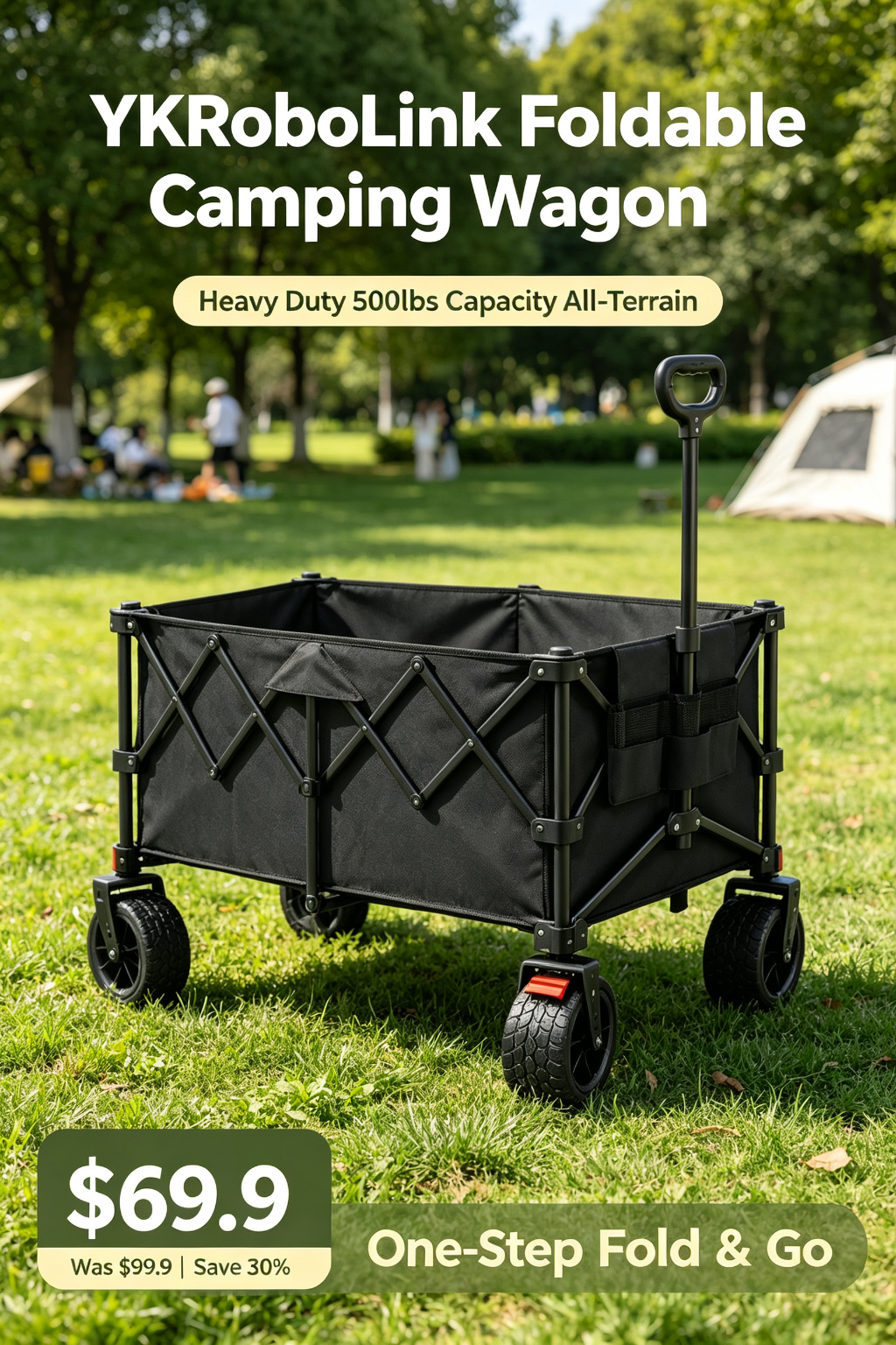 Heavy-Duty Foldable Camping Wagon (All-Terrain)