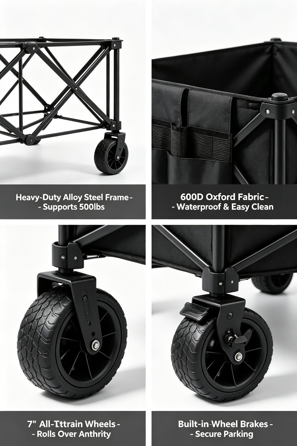 Heavy-Duty Foldable Camping Wagon (All-Terrain)