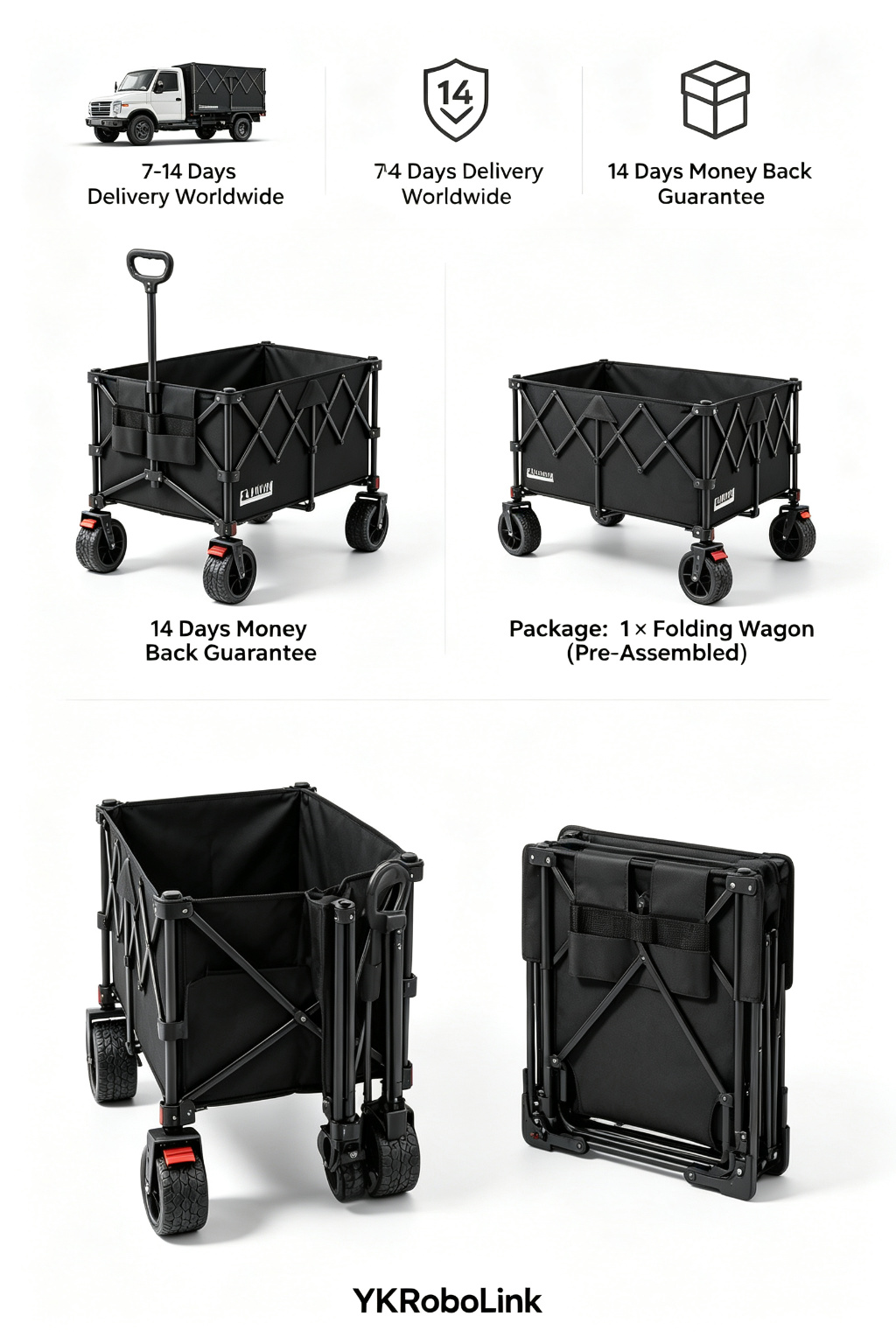 Heavy-Duty Foldable Camping Wagon (All-Terrain)