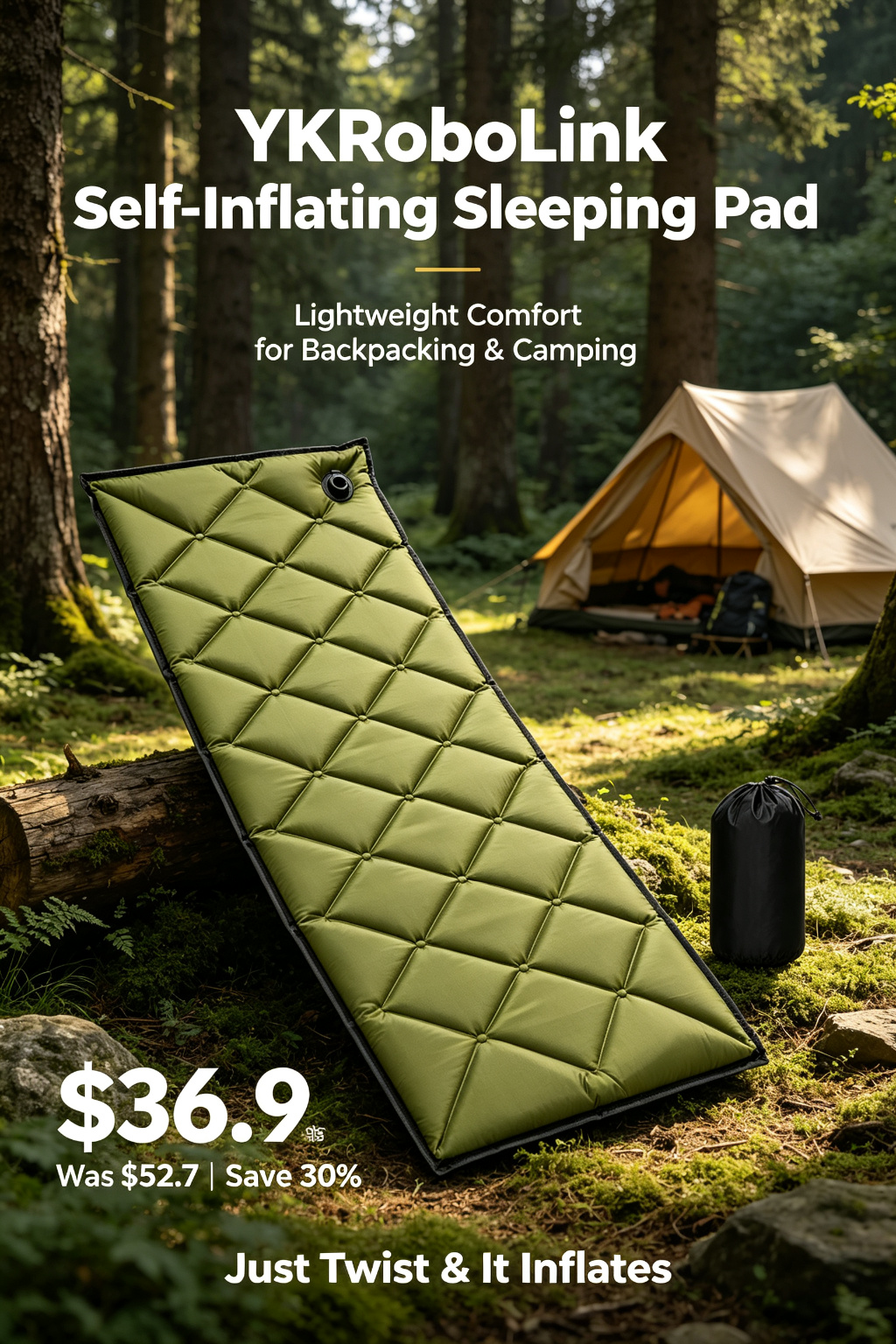Self-Inflating Foam Sleeping Pad (Lightweight)