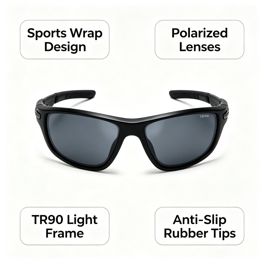 Sports Wrap Polarized Sunglasses