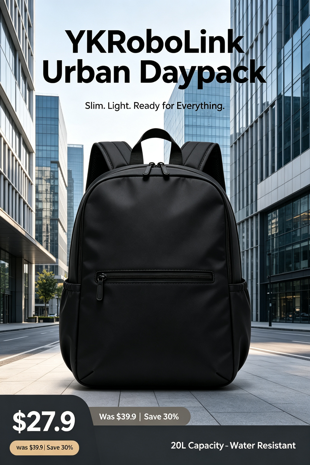 Urban Daypack Slim Lightweight Backpack