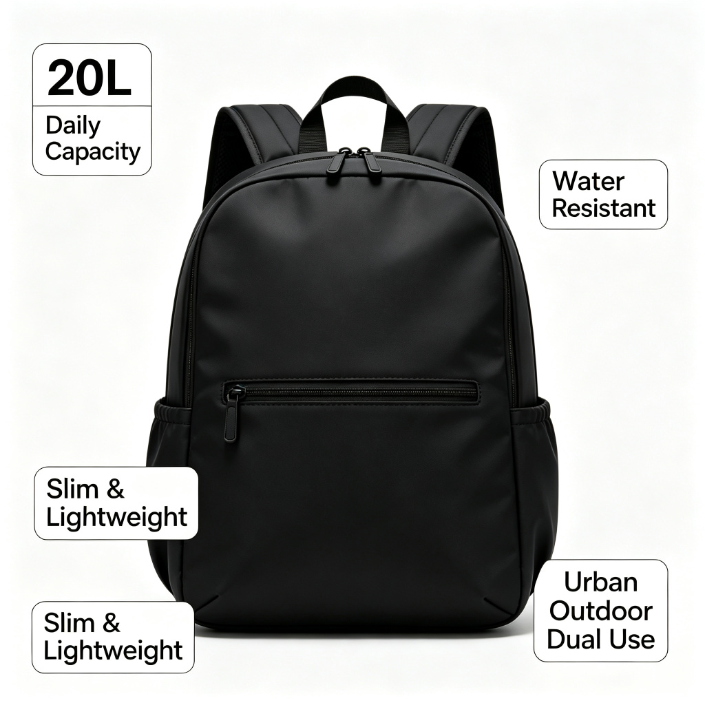 Urban Daypack Slim Lightweight Backpack