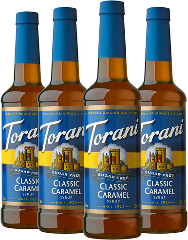 Torani zuckerfreier Sirup, klassisches Karamell, 25.4 Oz, 4er-Pack