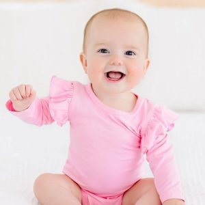 Body – Bubblegum-Rosa, Flatterdetail, Langarm – L/S