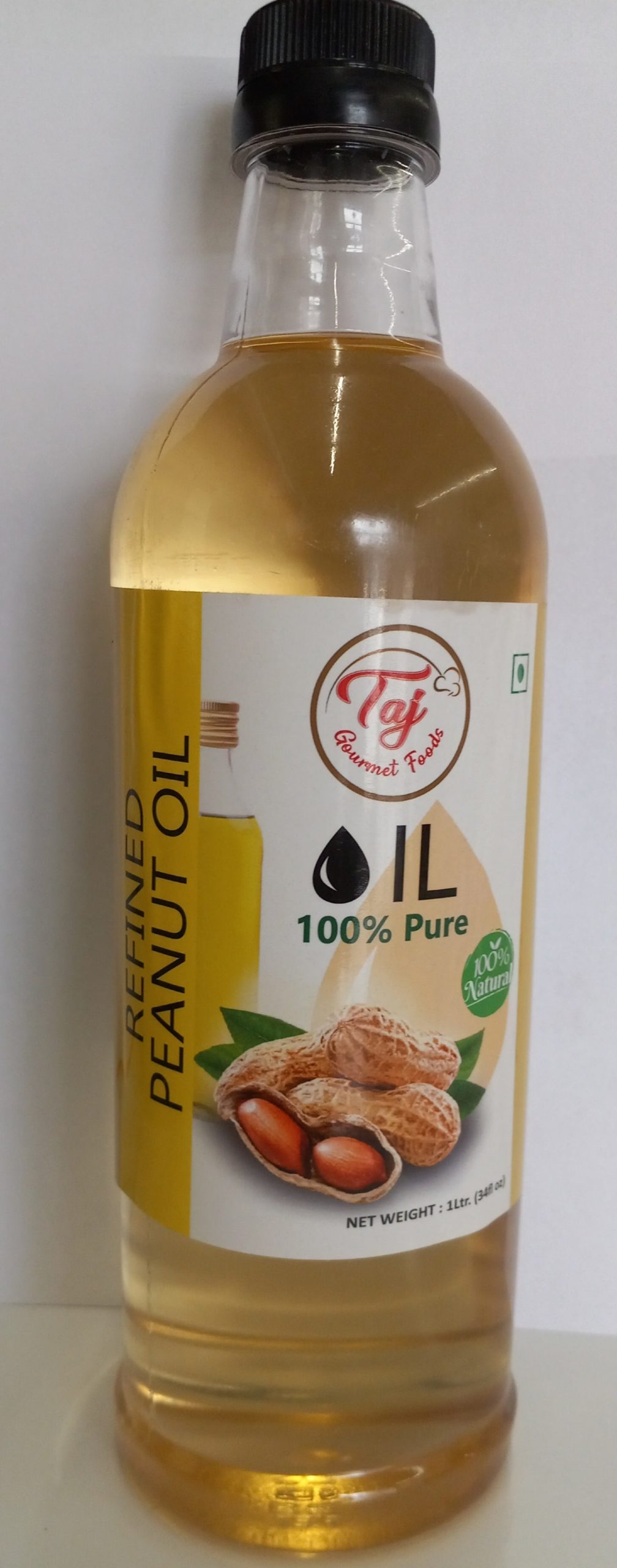 TAJ Erdnussöl – raffiniert, 1L, 33oz