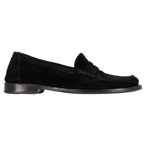 Saint Laurent Penny-Loafer aus Veloursleder – Schwarz