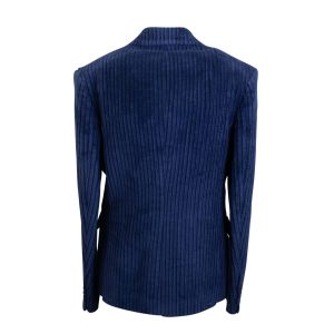 Zweireihige Cordjacke – Dunkelblau