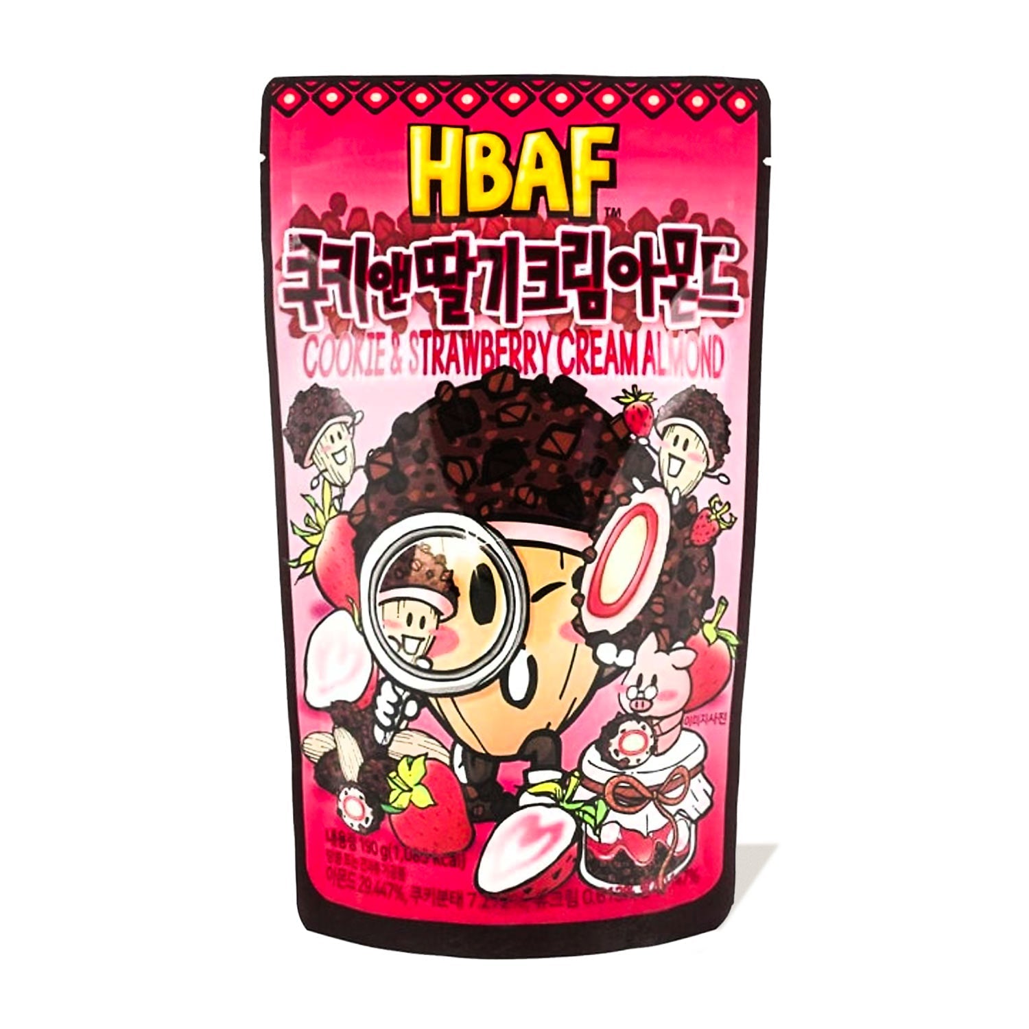 HBAF Kekse – koreanisch, Stil, Mandeln, Erdbeeren, Creme