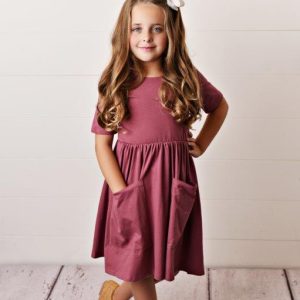 Schwingendes Kleid – Mauve