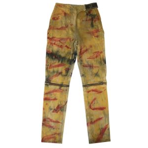 Jeans mit Batikmuster – Gelb