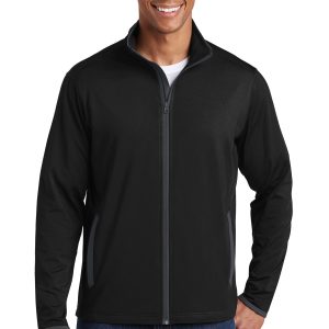 Sport-Tek Sport-Wick Jacke – Herren, Stretch, Kontrast, durchgehender Reißverschluss