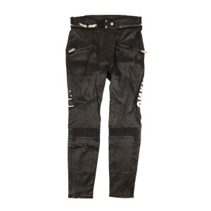 Unravel Project enge Lederhose mit Logo – Schwarz