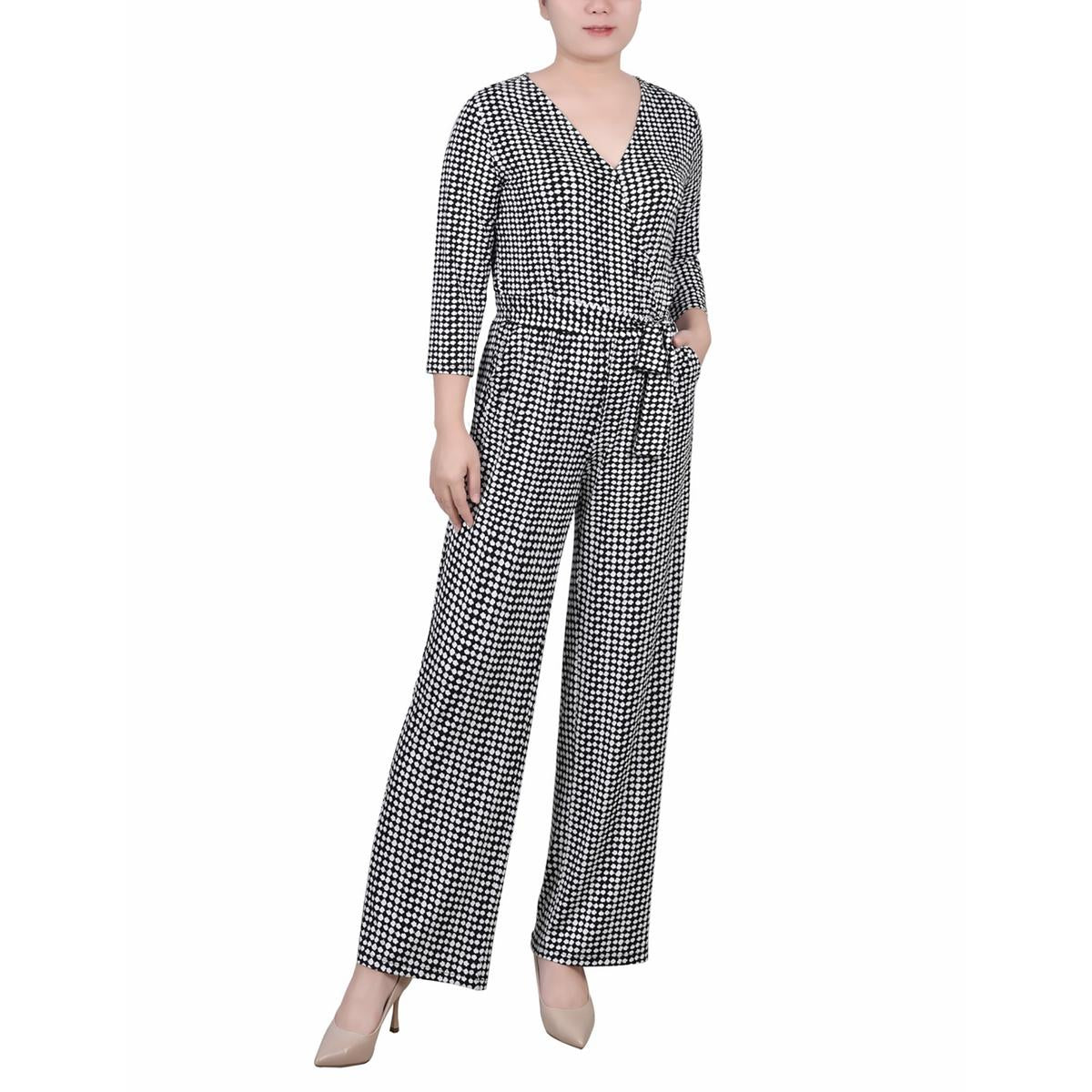 Jumpsuit – Petite-Größen, einfarbig, weites Bein