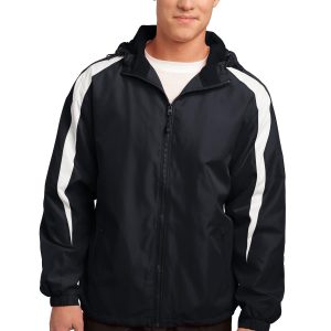 Sport-Tek Jacke – Herren, Fleece, gefüttert, Colorblock