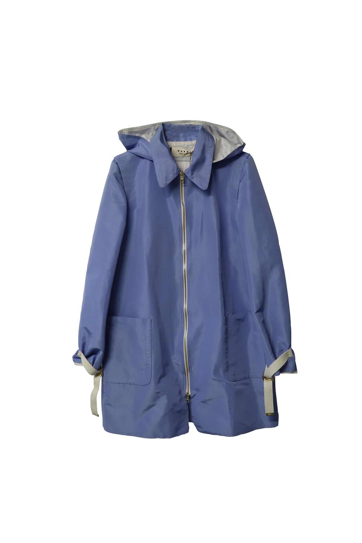 Marni Mantel mit Kapuze aus Polyester – Blau