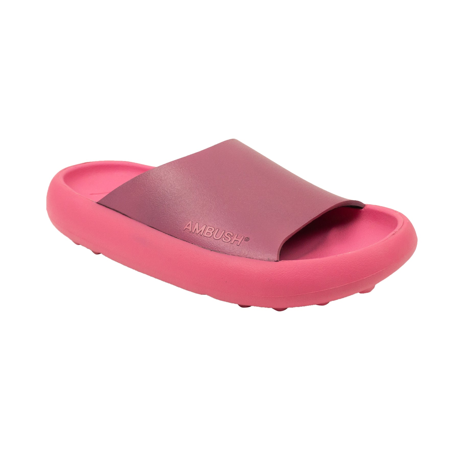 Pantoletten – Rosa, Gummi, Logo