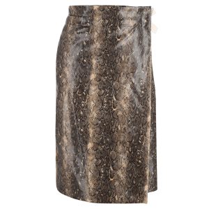 Ganni Midirock – Schlangenprint, zum Binden, gewebt, Animal-Print, recycelt, Polyester