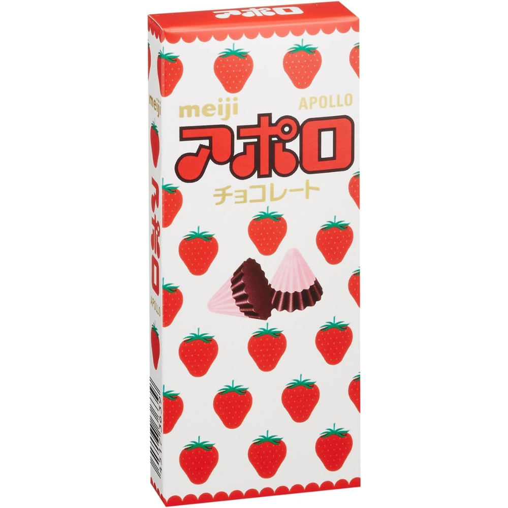 Meiji Schokolade – Apollo, Erdbeeren, 46g, hergestellt in Japan