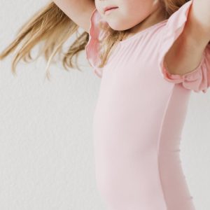 Trikot – Vintage, Rosa, Flatterärmel, Kurzarm – S/S