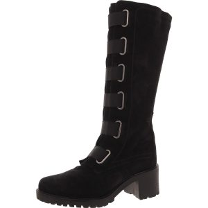 kniehohe Stiefel – gepolsterte Innensohle, Veloursleder