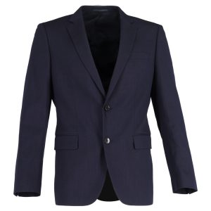 Hugo Boss einreihiger Blazer aus Wolle – Marineblau