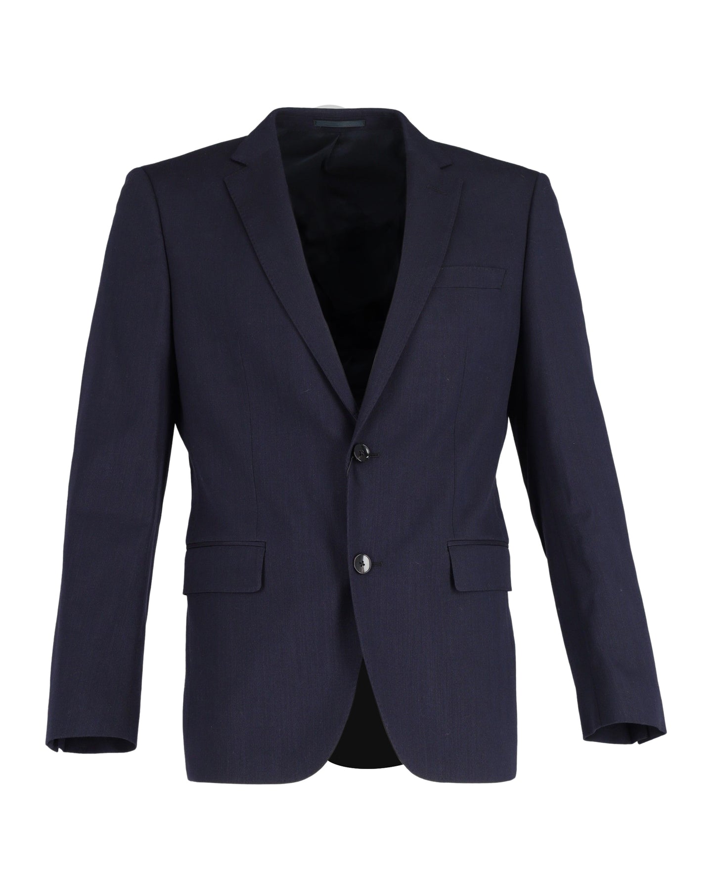 Hugo Boss einreihiger Blazer aus Wolle – Marineblau