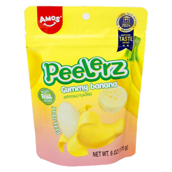 Amos Fruchtgummi – Peelerz, Banane, 6oz