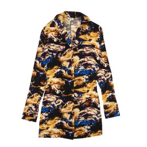 Kenzo Hemd – Blumenmuster, Jersey, Schwarz, Mehrfarbig
