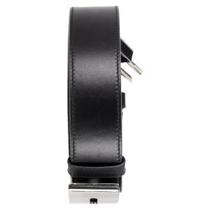Givenchy Ledergürtel mit quadratischer Logoschnalle – Schwarz