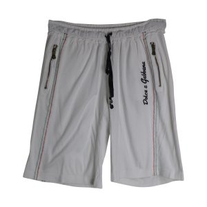 Dolce & Gabbana Baumwollshorts mit Kordelzug – Weiß