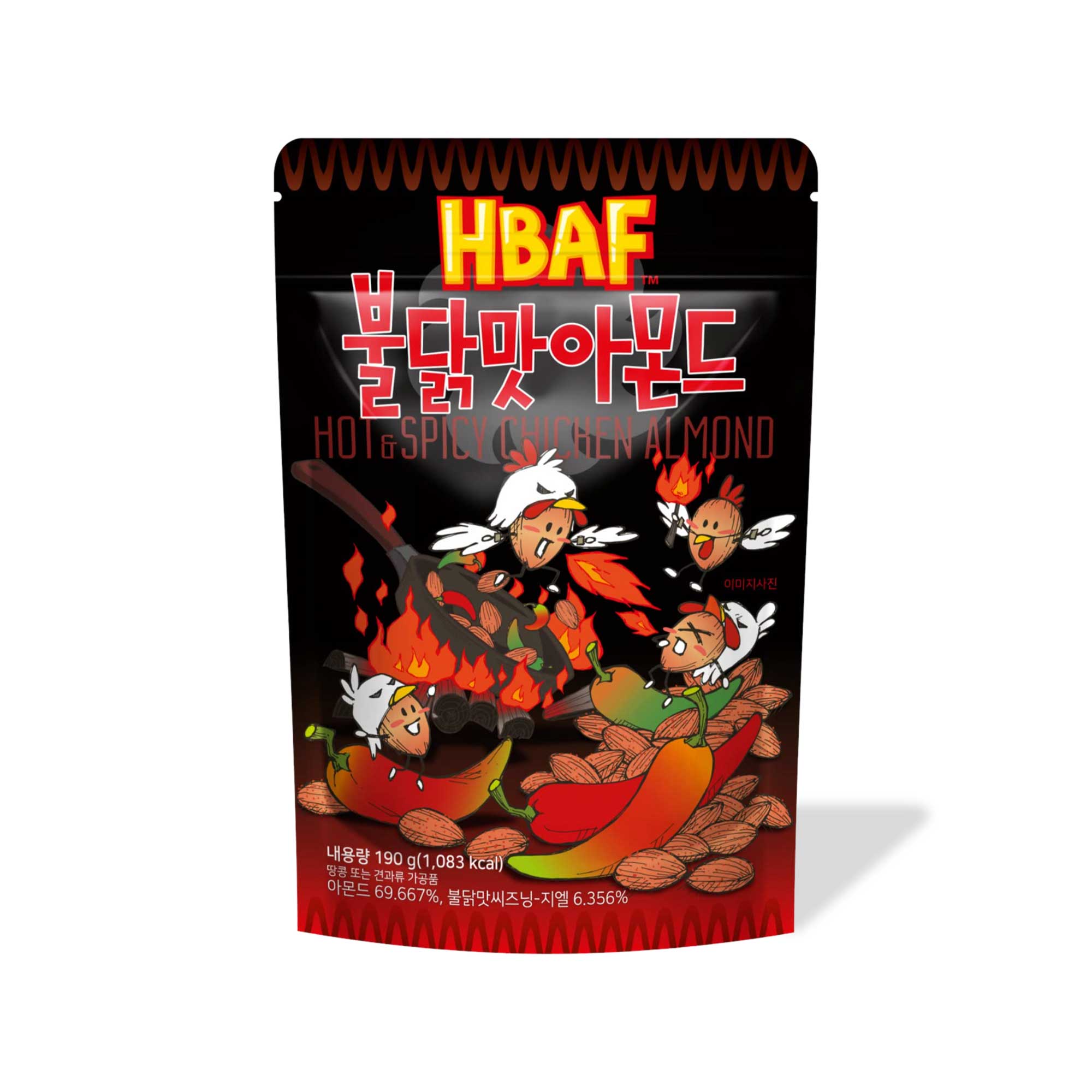 HBAF Buldak Mandeln – koreanisch, Stil, scharf, BBQ, Hähnchen