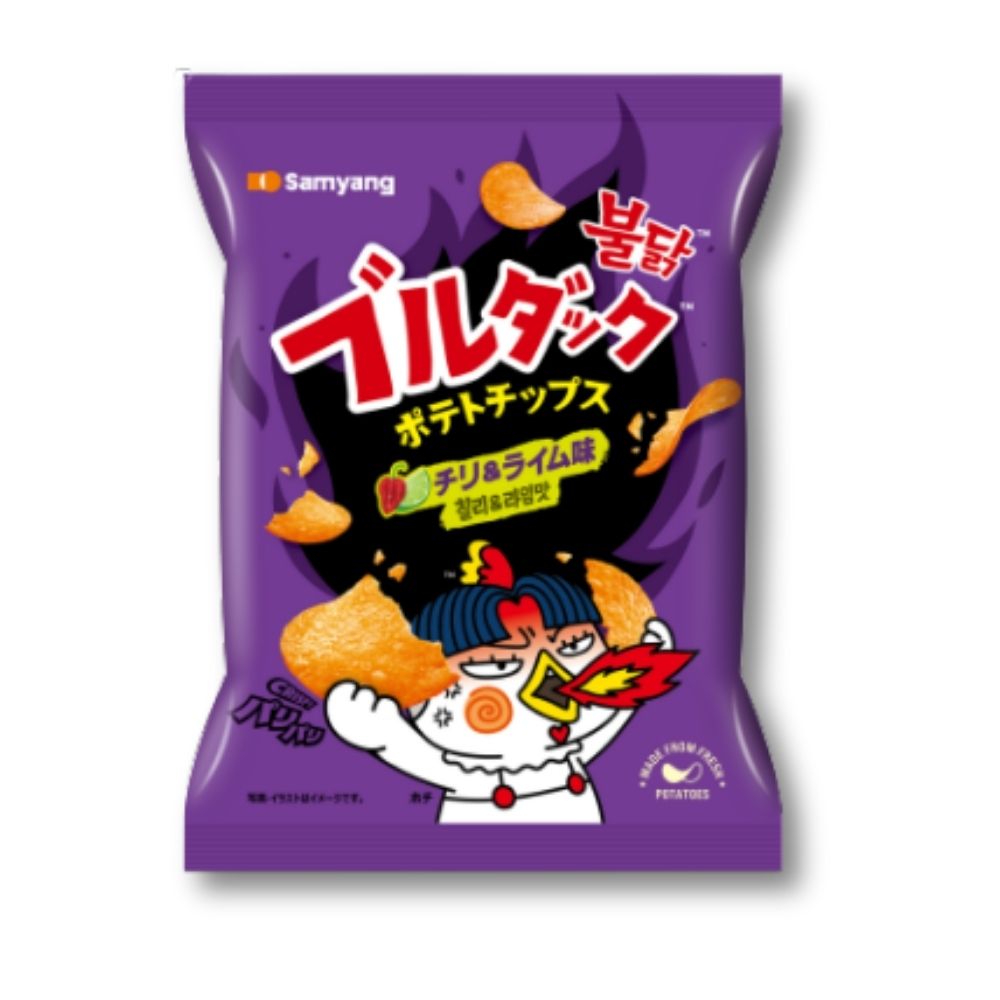 Samyang Buldak Kartoffelchips – scharf, Habanero, Limettengeschmack