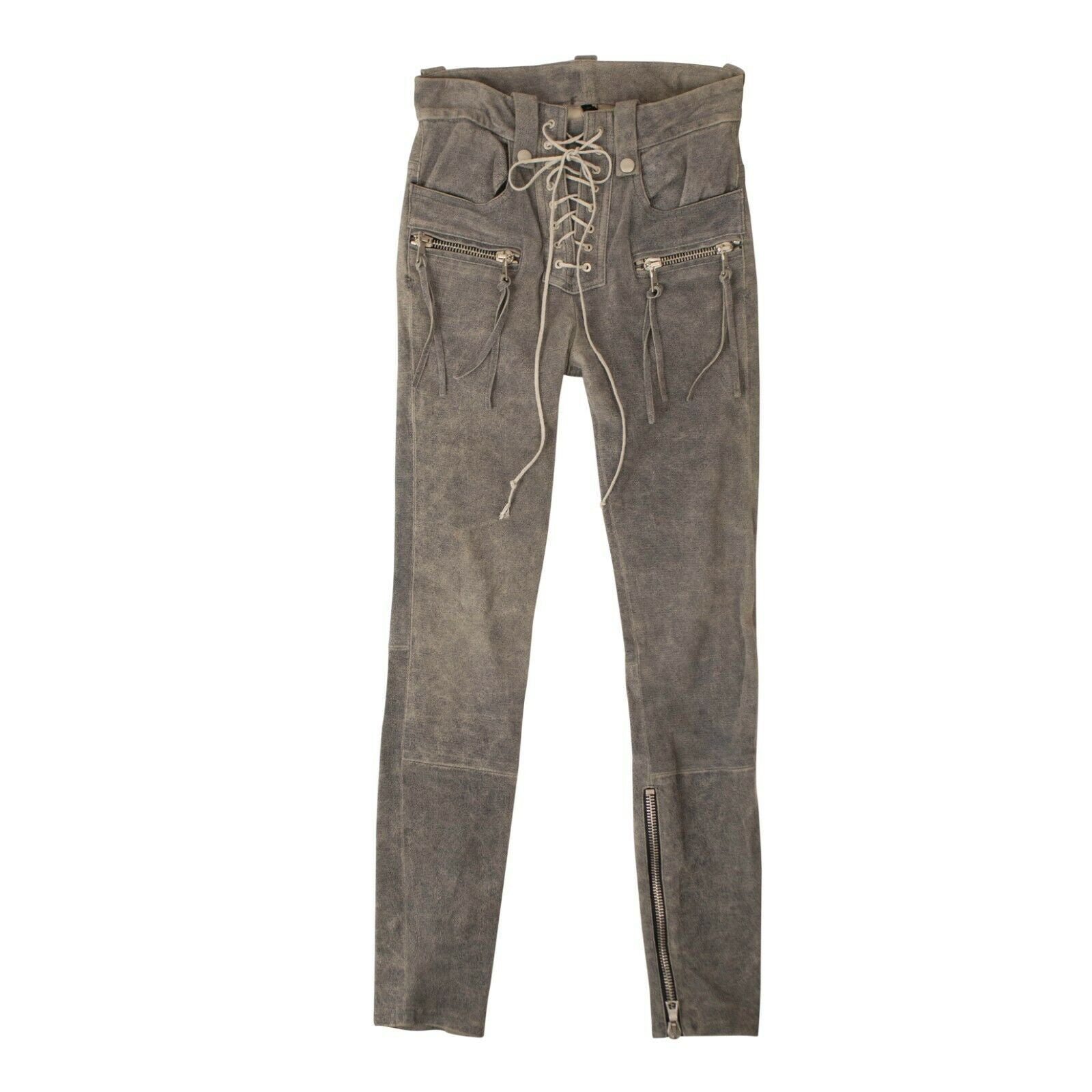 Unravel Project Spitzenhose mit hohem Bund – Grau